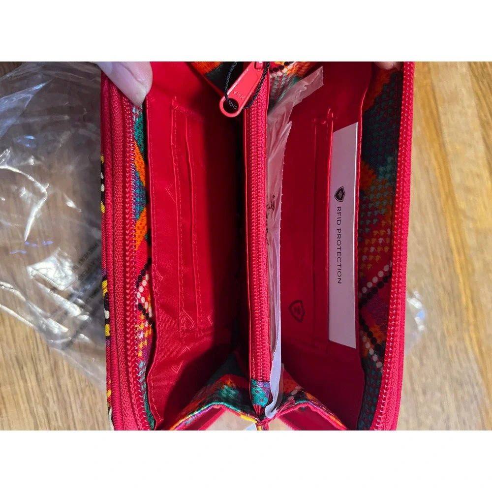 Vera Bradley RUMBA Grab & Go‎ RFID Tri-fold Quilted Floral Wristlet Wallet